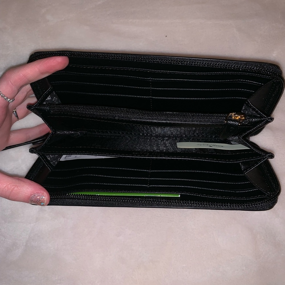 SOLD NWT Kate Spade Black Glitter Wallet - Picture 3 of 4